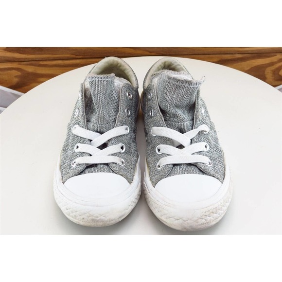 Converse Sneaker 12 Toddler Girls Gray‎ Fabric All Star Medium - Picture 3 of 12